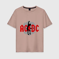 Женская футболка оверсайз AC/DC: Angus Young