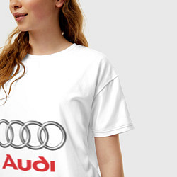 Футболка оверсайз женская Audi, цвет: белый — фото 2