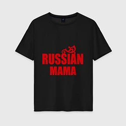 Женская футболка оверсайз Russian мама