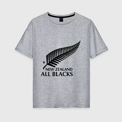 Футболка оверсайз женская New Zeland: All blacks, цвет: меланж