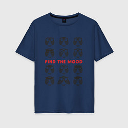 Женская футболка оверсайз Owl: find the moon