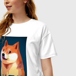 Футболка оверсайз женская Wow Doge, цвет: белый — фото 2