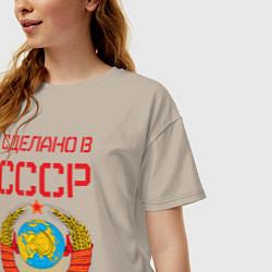 Футболка оверсайз женская Сделано в СССР, цвет: миндальный — фото 2