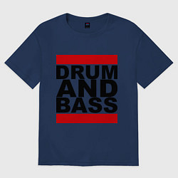 Футболка оверсайз женская Drum and bass, цвет: тёмно-синий
