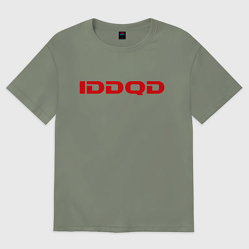 Женская футболка оверсайз IDDQD Doom / Авокадо – фото 1