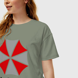Футболка оверсайз женская Umbrella corporation, цвет: авокадо — фото 2