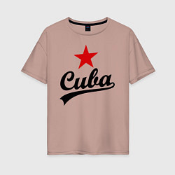 Женская футболка оверсайз Cuba Star