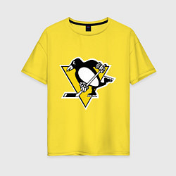 Женская футболка оверсайз Pittsburgh Penguins