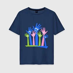 Женская футболка оверсайз Hands Up