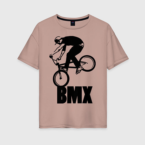 Женская футболка оверсайз BMX 3 / Пыльно-розовый – фото 1