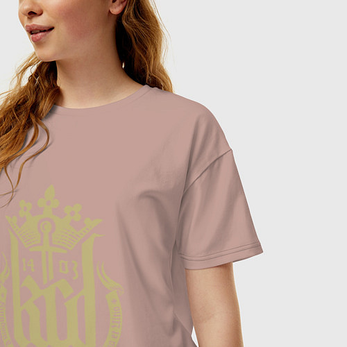 Женская футболка оверсайз Kingdom Come Deliverance / Пыльно-розовый – фото 3