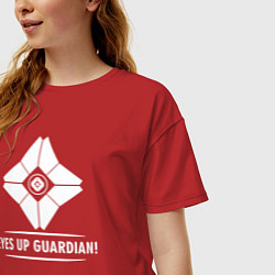 Футболка оверсайз женская Eyes Up Guardian, цвет: красный — фото 2
