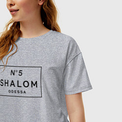Футболка оверсайз женская SHALOM, цвет: меланж — фото 2