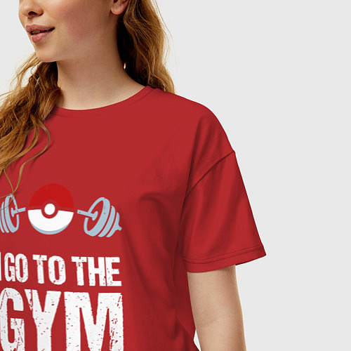 Женская футболка оверсайз Gym Everyday / Красный – фото 3