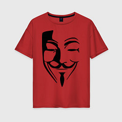 Женская футболка оверсайз Vendetta Mask