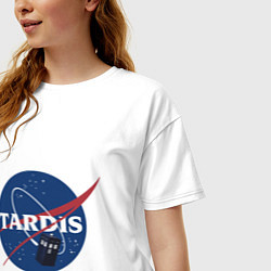 Футболка оверсайз женская Tardis NASA, цвет: белый — фото 2
