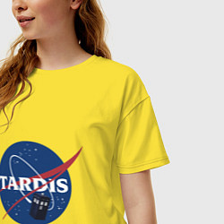 Футболка оверсайз женская Tardis NASA, цвет: желтый — фото 2