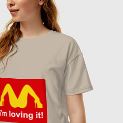 Футболка оверсайз женская Im lovin it!, цвет: миндальный — фото 2