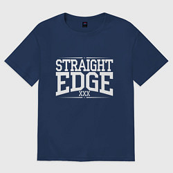 Футболка оверсайз женская Straight edge xxx, цвет: тёмно-синий