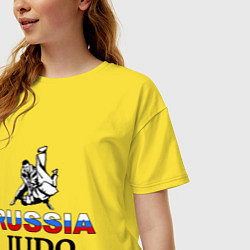 Футболка оверсайз женская Russia judo, цвет: желтый — фото 2