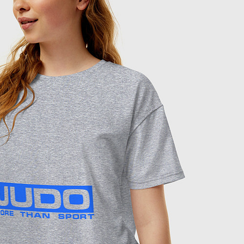 Женская футболка оверсайз Judo: More than sport / Меланж – фото 3