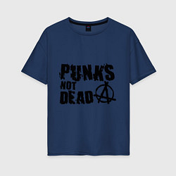 Женская футболка оверсайз Punks not dead