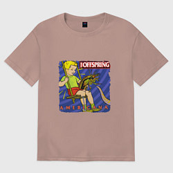Футболка оверсайз женская The Offspring: Americana, цвет: пыльно-розовый