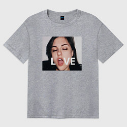 Футболка оверсайз женская Sasha Grey LOVE, цвет: меланж