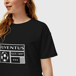 Футболка оверсайз женская Juventus - EST 1897 2022, цвет: черный — фото 2
