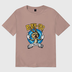 Футболка оверсайз женская Blink-182: Fuck you, цвет: пыльно-розовый