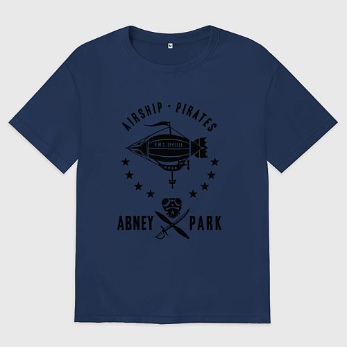 Женская футболка оверсайз Abney Park: Airship Pirates / Тёмно-синий – фото 1