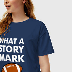 Футболка оверсайз женская What a Story Mark, цвет: тёмно-синий — фото 2