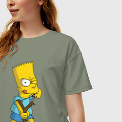 Футболка оверсайз женская Bart Bully, цвет: авокадо — фото 2