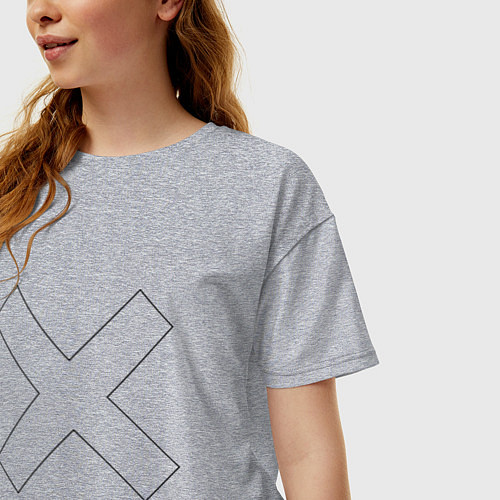 Женская футболка оверсайз The XX: Minimalism / Меланж – фото 3