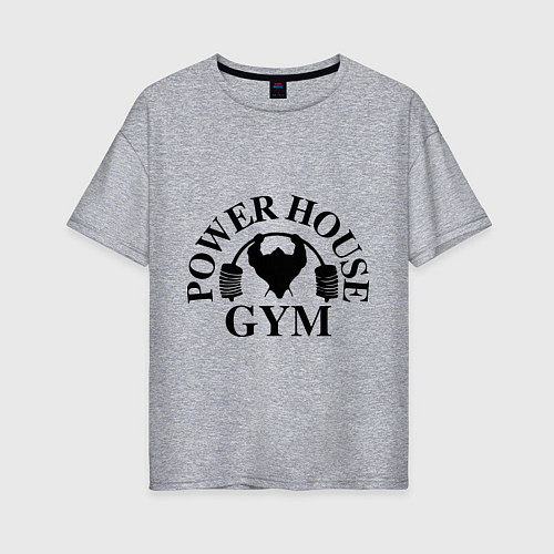 Женская футболка оверсайз Power House Gym / Меланж – фото 1