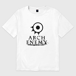 Футболка оверсайз женская Arch Enemy, цвет: белый