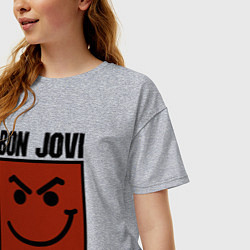 Футболка оверсайз женская Bon Jovi: Have a nice day, цвет: меланж — фото 2