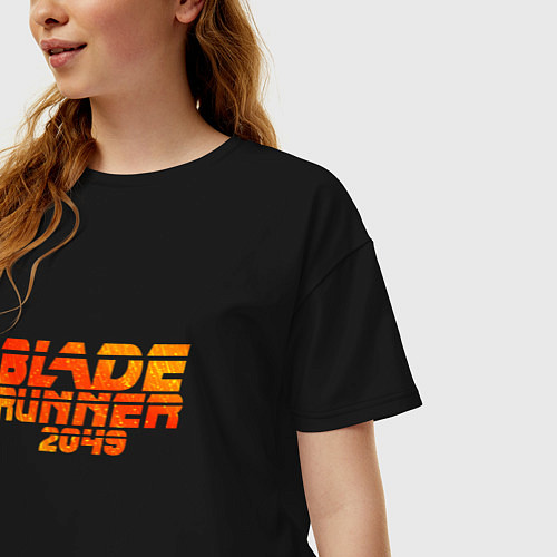 Женская футболка оверсайз Blade Runner 2049 / Черный – фото 3