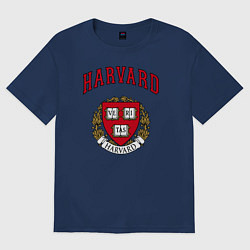 Футболка оверсайз женская Harvard university, цвет: тёмно-синий