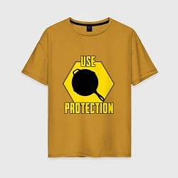 Женская футболка оверсайз Use Protection