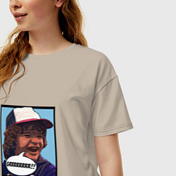 Футболка оверсайз женская Очень странные дела, цвет: миндальный — фото 2