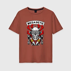 Женская футболка оверсайз Megadeth Rocker