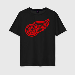 Футболка оверсайз женская Detroit Red Wings: Pavel Datsyuk, цвет: черный