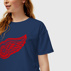 Футболка оверсайз женская Detroit Red Wings: Pavel Datsyuk, цвет: тёмно-синий — фото 2
