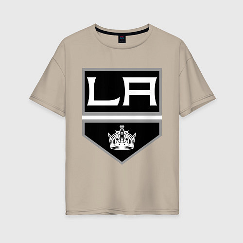 Женская футболка оверсайз Los Angeles Kings / Миндальный – фото 1