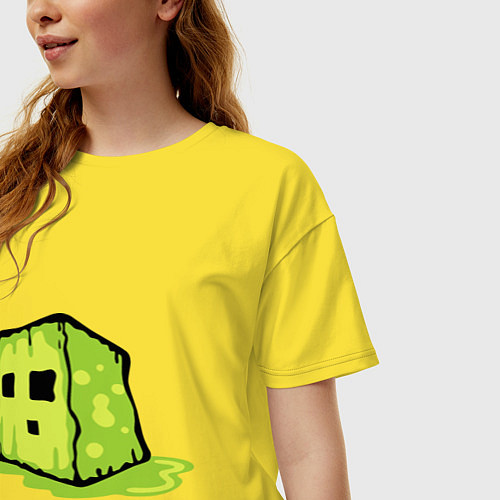 Женская футболка оверсайз Slime / Желтый – фото 3
