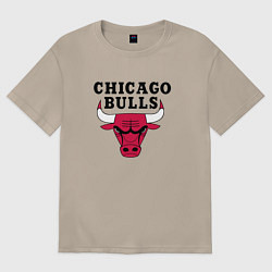 Футболка оверсайз женская Chicago Bulls, цвет: миндальный