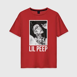 Женская футболка оверсайз Lil Peep: White Style