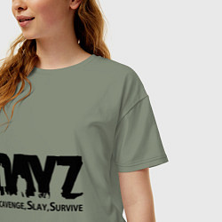 Футболка оверсайз женская DayZ: Slay Survive, цвет: авокадо — фото 2