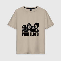 Футболка оверсайз женская Pink Floyd, цвет: миндальный